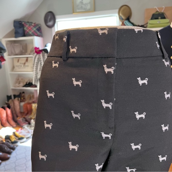 Ann Taylor LOFT Marisa Black Dachsund Straight Leg Dress Pants Sz 12P NWT - Picture 13 of 13